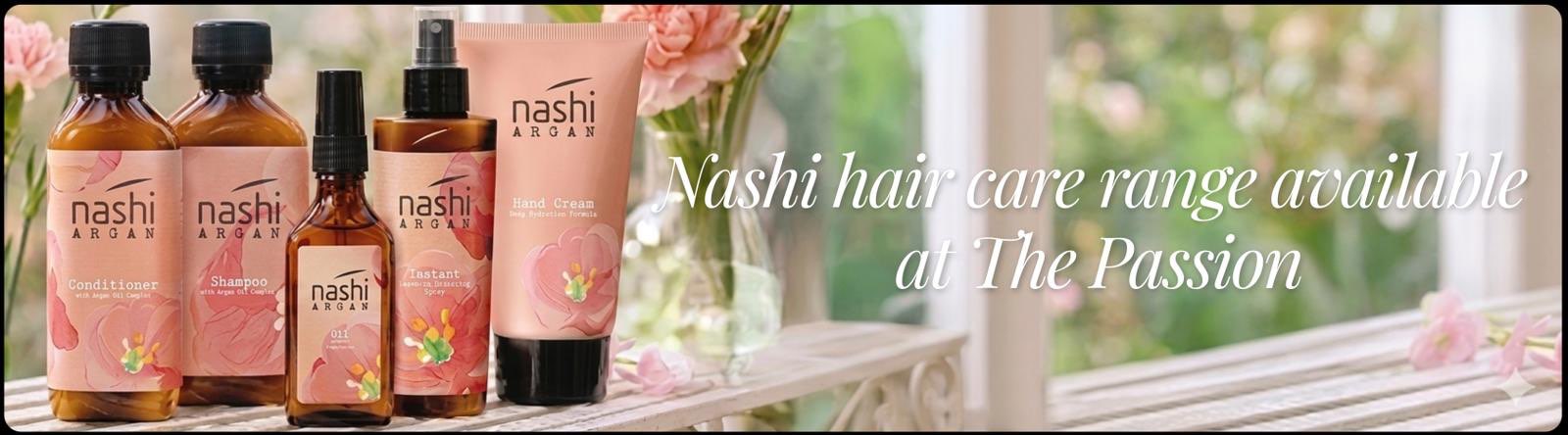 Nashi hair care range available at The Passion